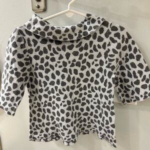 Janie and Jack leopard print top 18-24 months